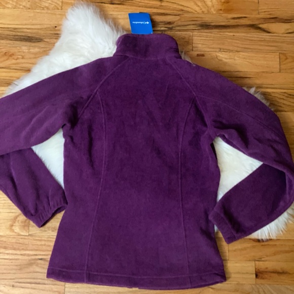 COLUMBIA Benton Springs Purple Fleece w Zip NWT - Picture 3 of 3